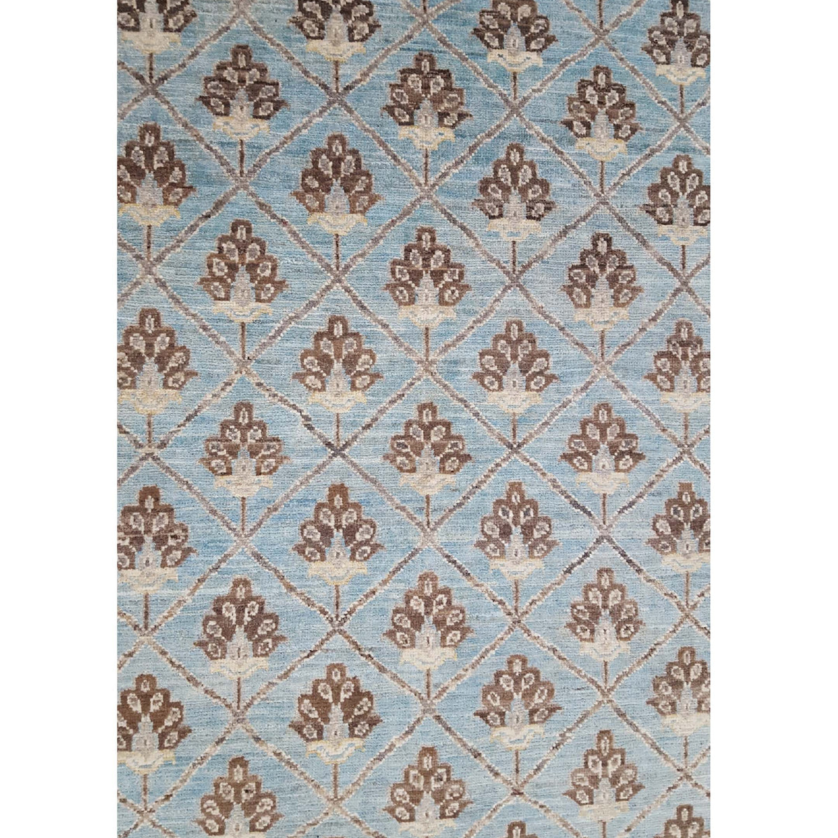 Pacific Khotan 39472 Blue Ivory Transitional Hand Knotted Rug