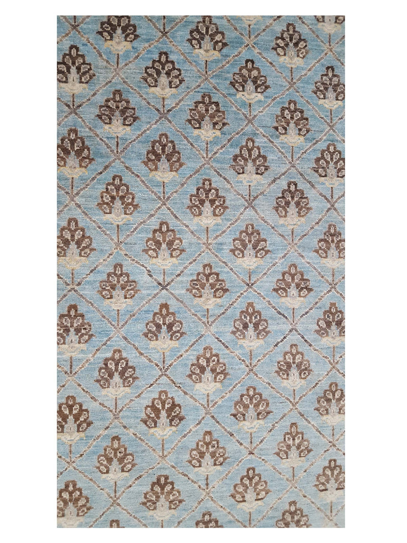Pacific Khotan 39472 Blue Ivory Transitional Hand Knotted Rug