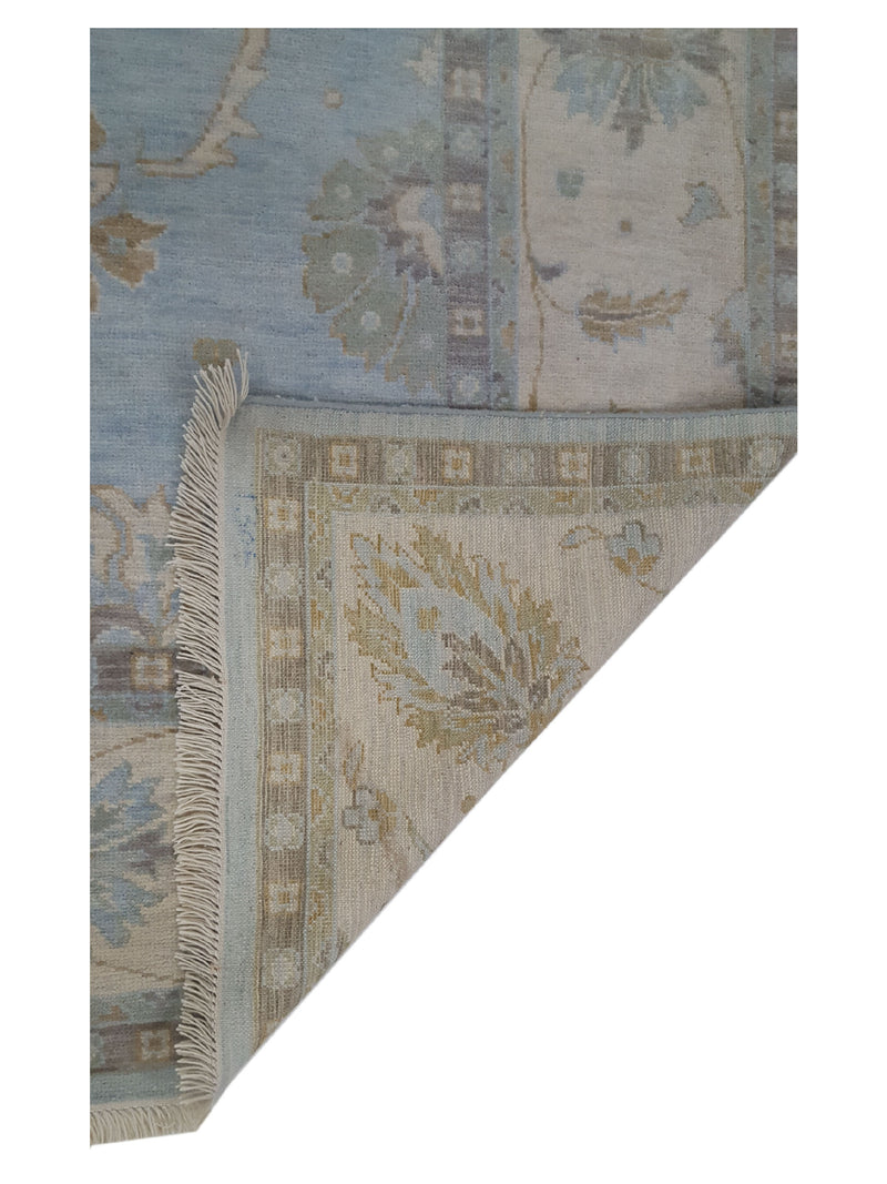 Pacific Angora 39477 Blue Ivory Traditional Hand Knotted Rug