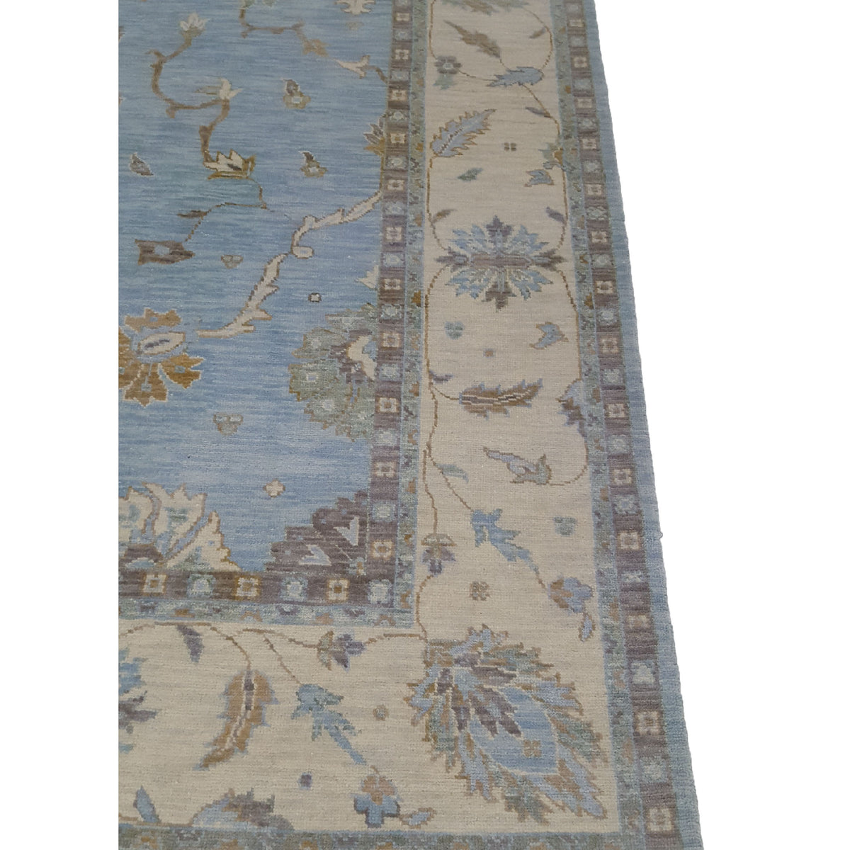 Pacific Angora 39477 Blue Ivory Traditional Hand Knotted Rug