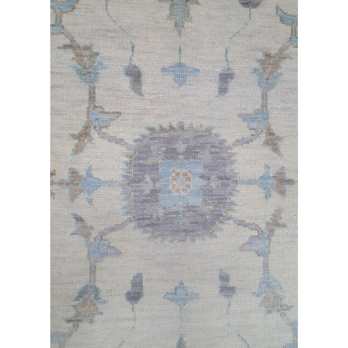 Pacific Angora 39483 Ivory Blue Traditional Hand Knotted Rug