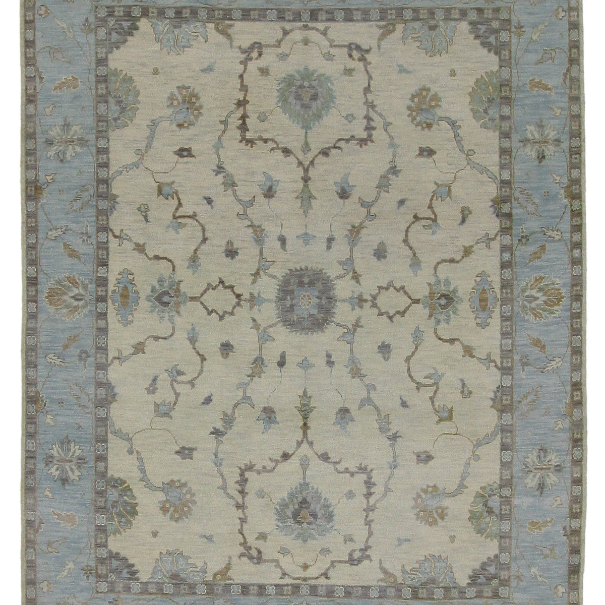 Pacific Angora  Ivory Blue Traditional