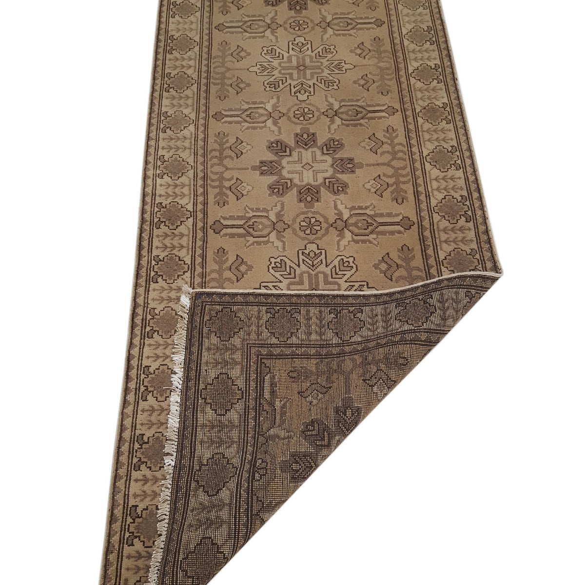 Pacific Shirvan 39487 Beige Beige Traditional Hand Knotted Rug