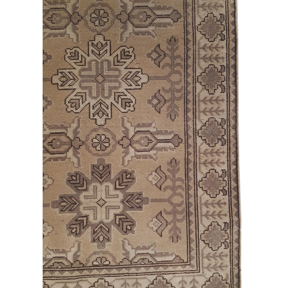 Pacific Shirvan 39487 Beige Beige Traditional Hand Knotted Rug