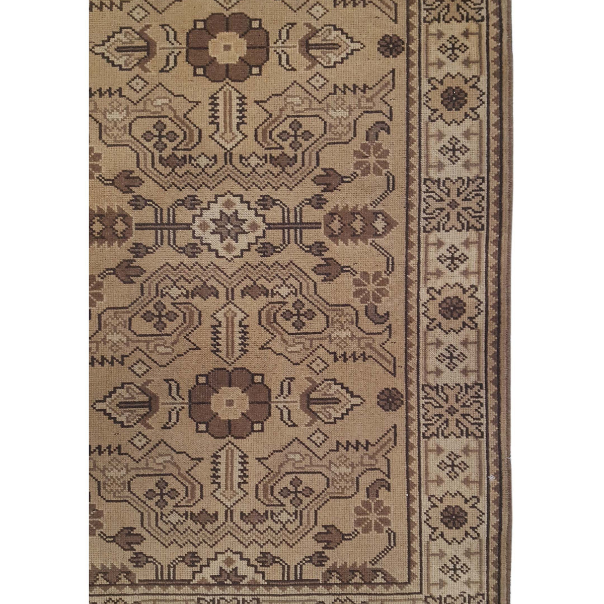 Pacific Shirvan 39491 Camel Ivory Traditional Hand Knotted Rug