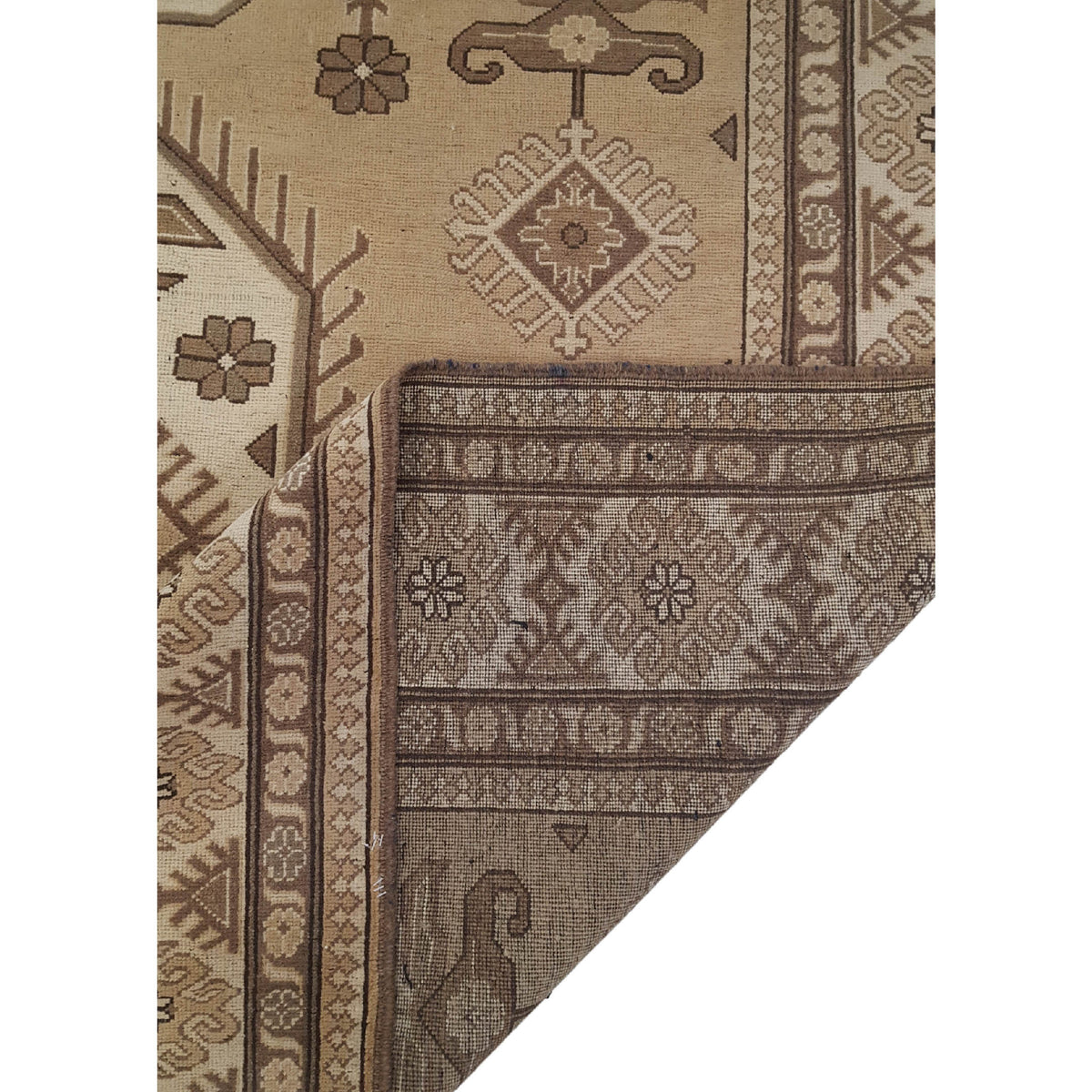 Pacific Shirvan 39494 Lt.Brown Gold Traditional Hand Knotted Rug