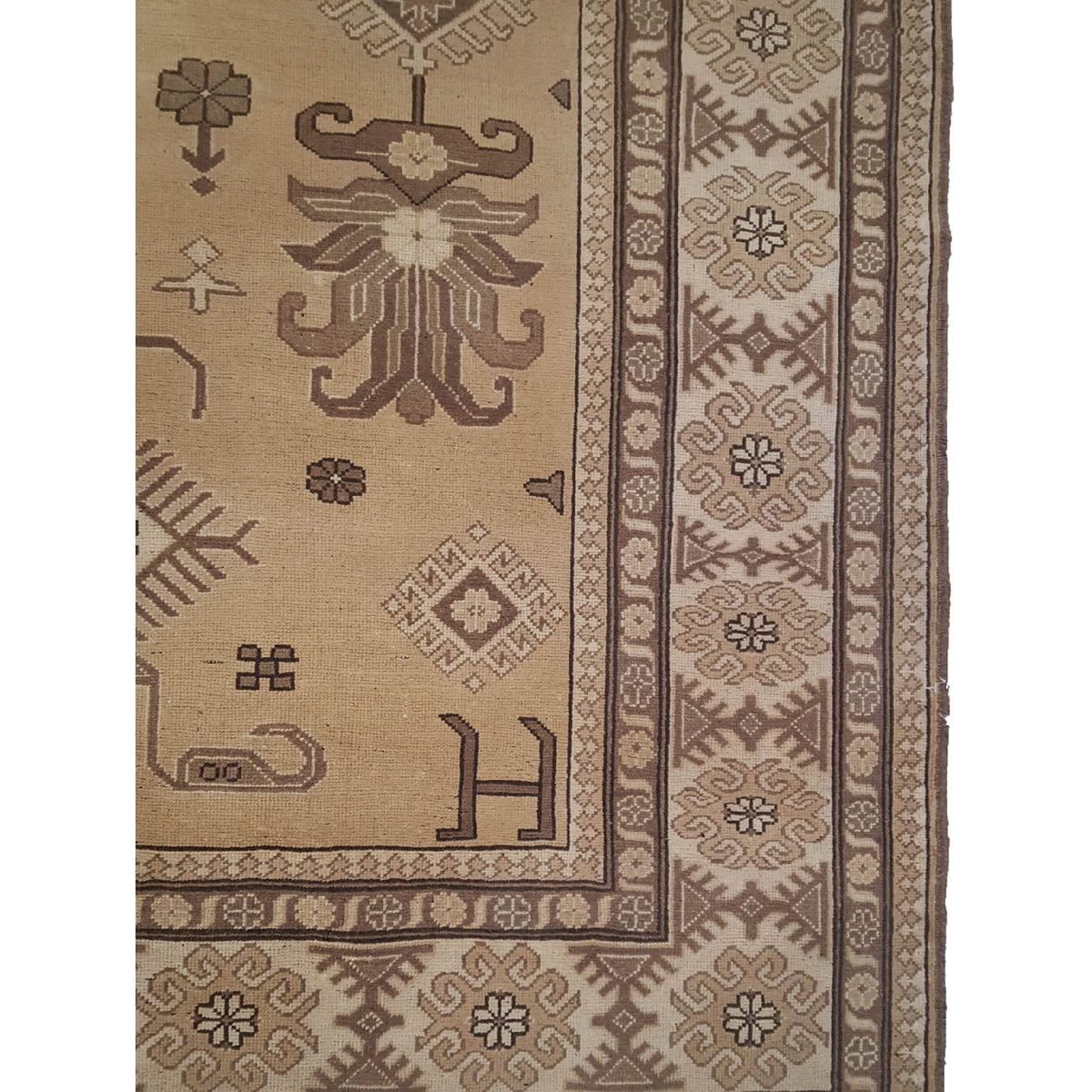 Pacific Shirvan 39494 Lt.Brown Gold Traditional Hand Knotted Rug