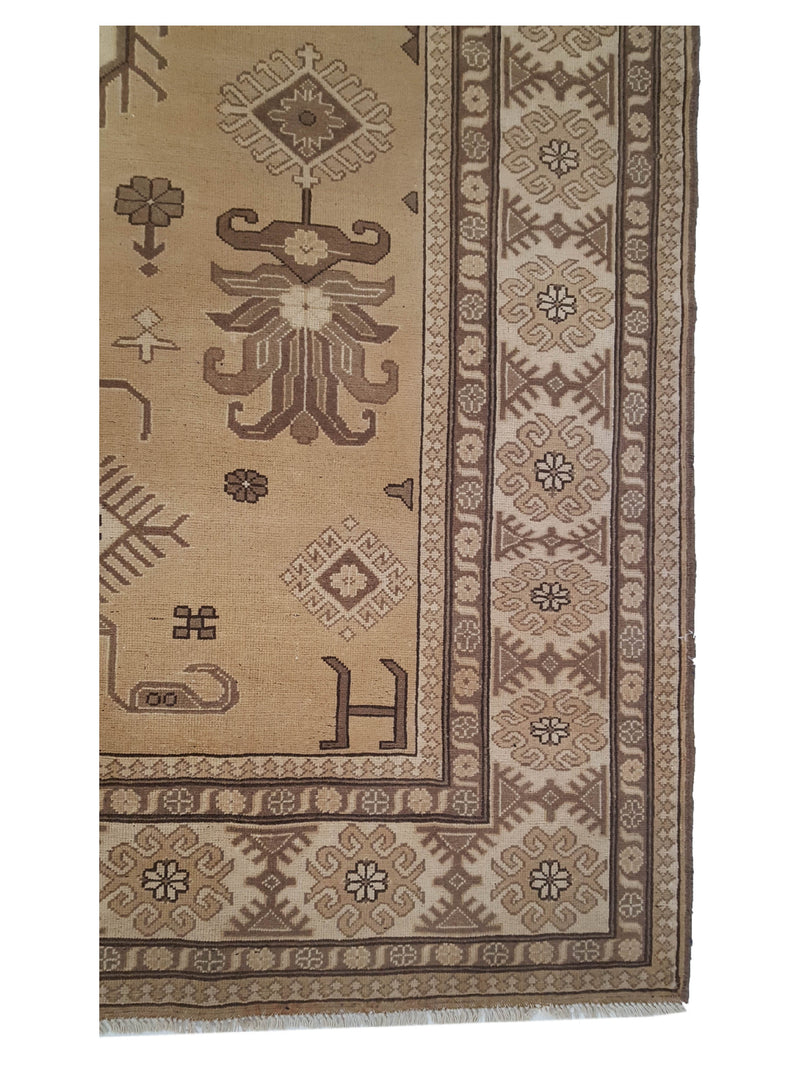 Pacific Shirvan 39494 Lt.Brown Gold Traditional Hand Knotted Rug