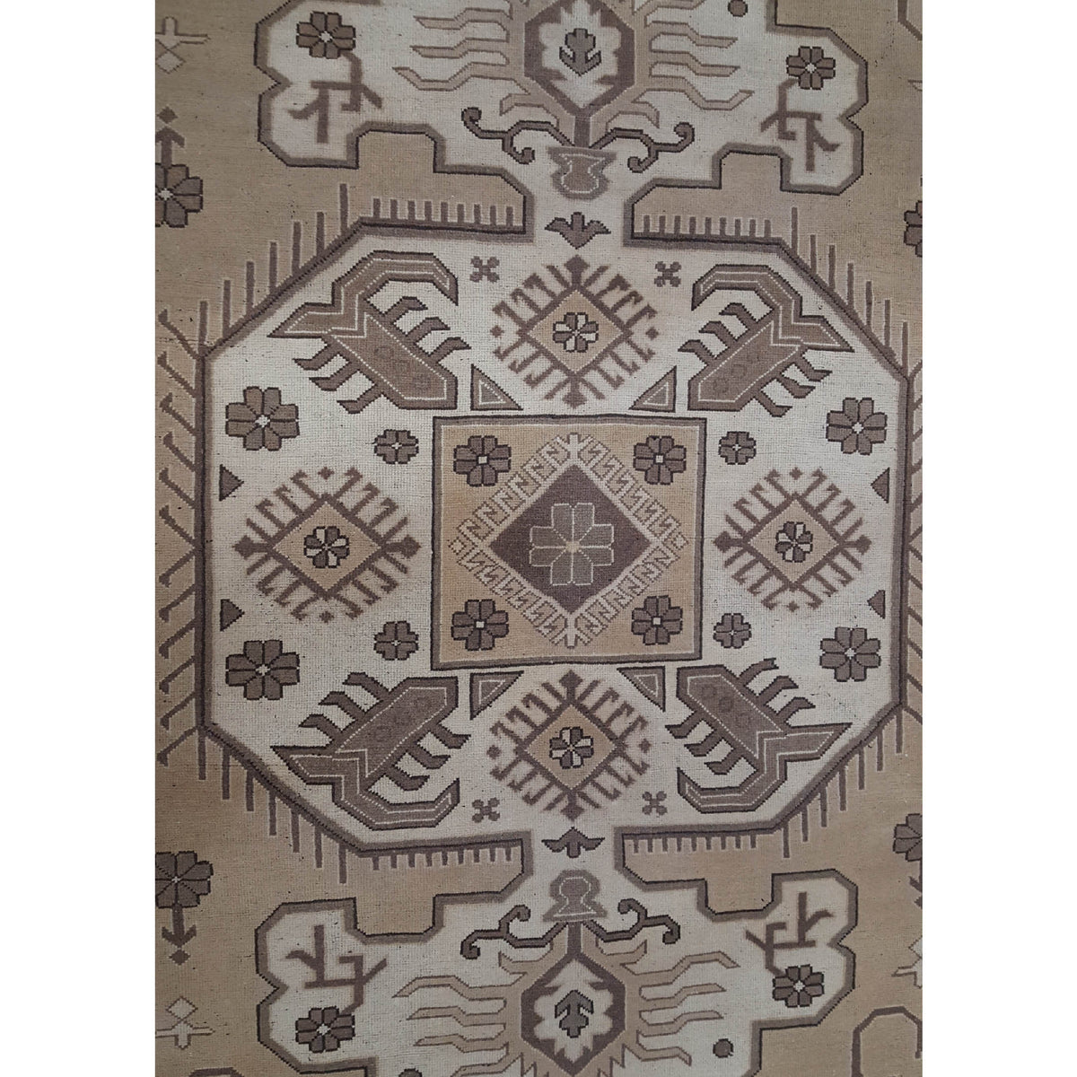 Pacific Shirvan 39494 Lt.Brown Gold Traditional Hand Knotted Rug