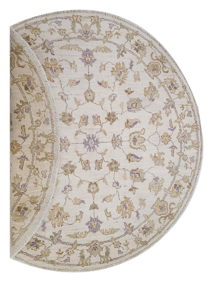 Pacific Ziegler 39518 Ivory Ivory Transitional Hand Knotted Rug