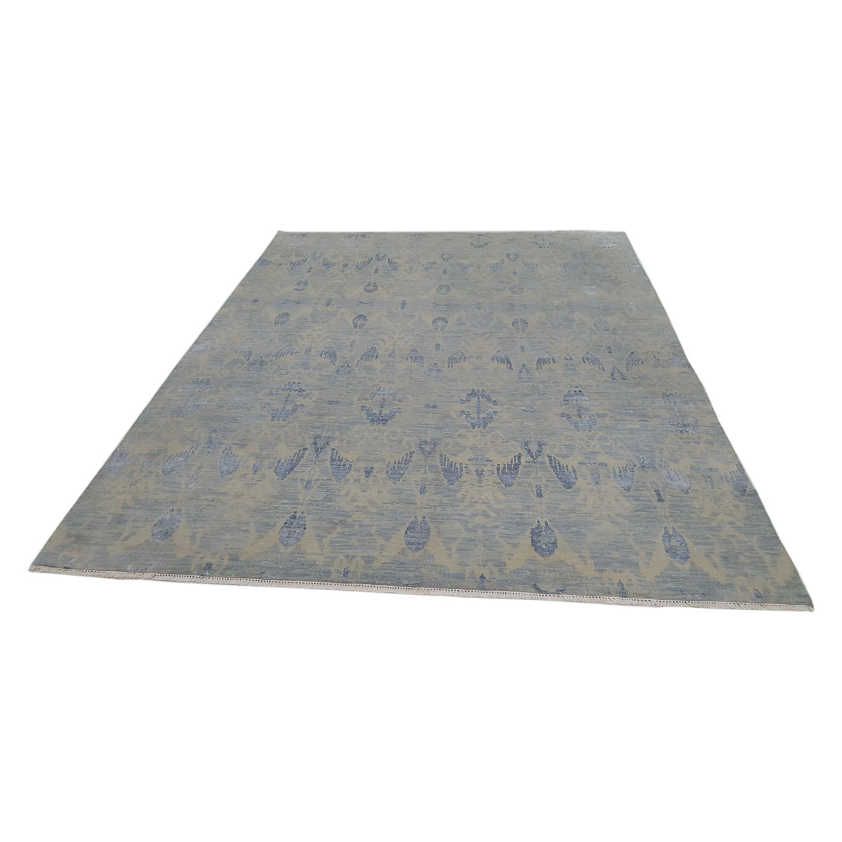 Pacific Arts and Crafts 39538 Silver Grey Transitional Hand Knotted Rug