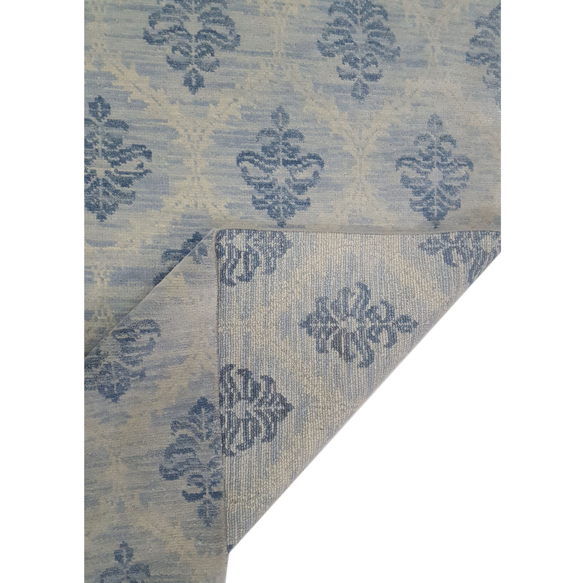 Pacific Arts and Crafts 39539 Ivory Blue Transitional Hand Knotted Rug