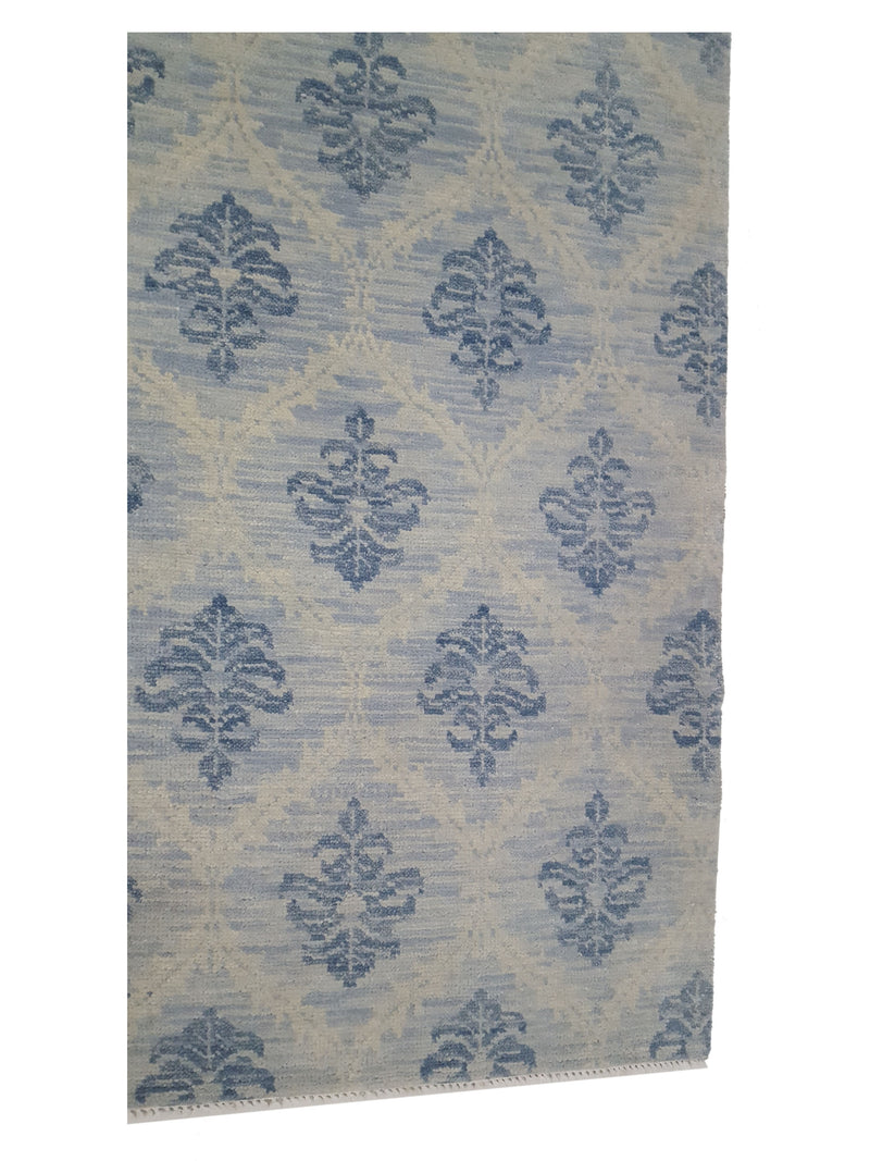 Pacific Arts and Crafts 39539 Ivory Blue Transitional Hand Knotted Rug