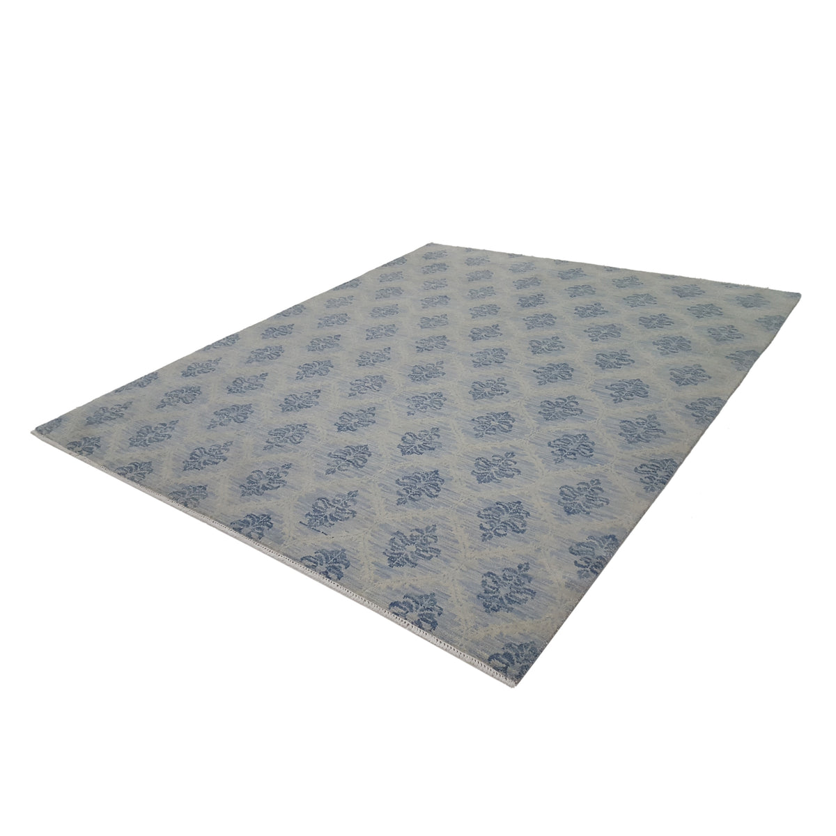 Pacific Arts and Crafts 39539 Ivory Blue Transitional Hand Knotted Rug