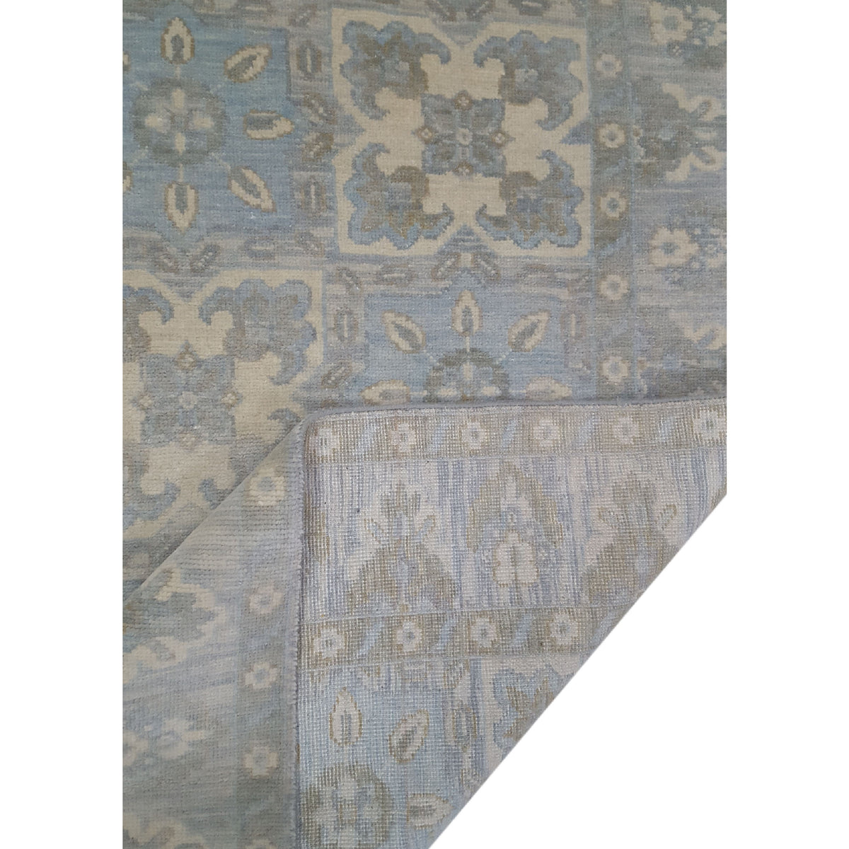 Pacific Khotan 39545 Beige Green Transitional Hand Knotted Rug