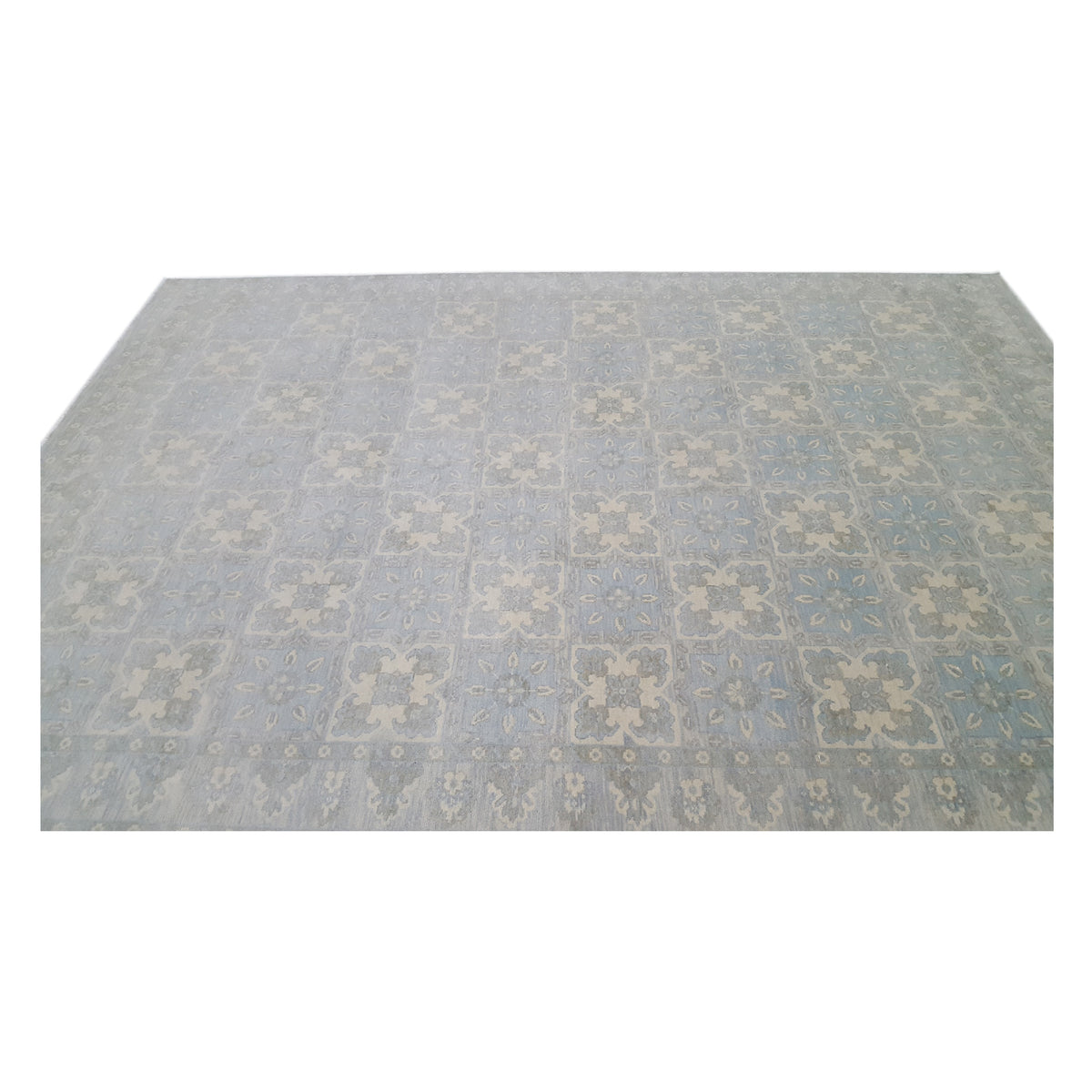 Pacific Khotan 39545 Beige Green Transitional Hand Knotted Rug