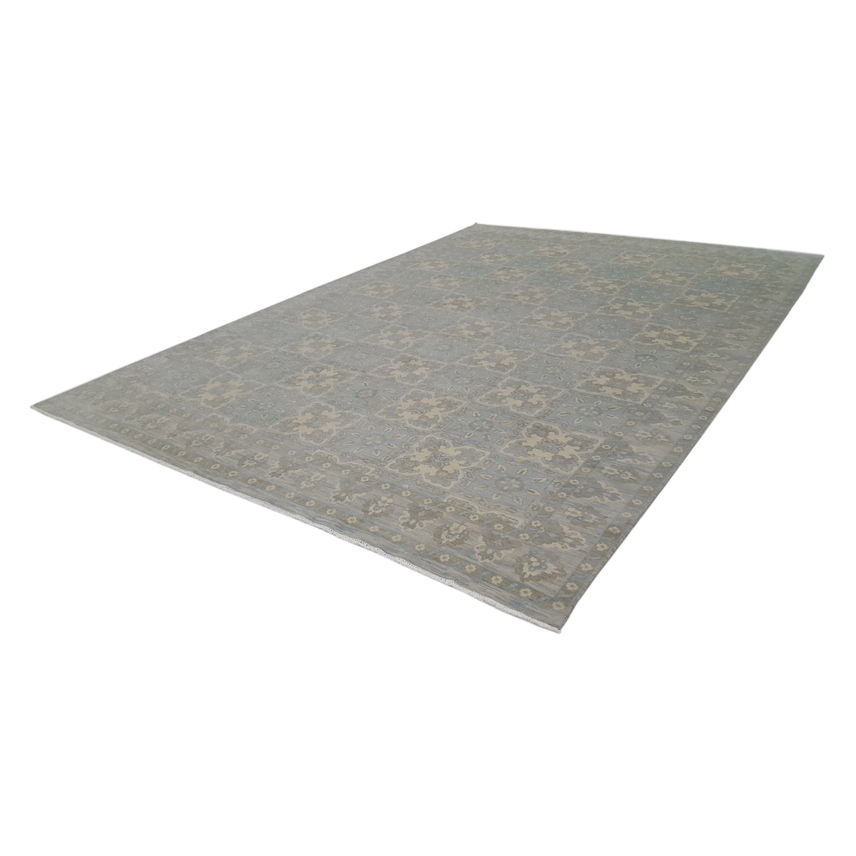 Pacific Khotan 39545 Beige Green Transitional Hand Knotted Rug