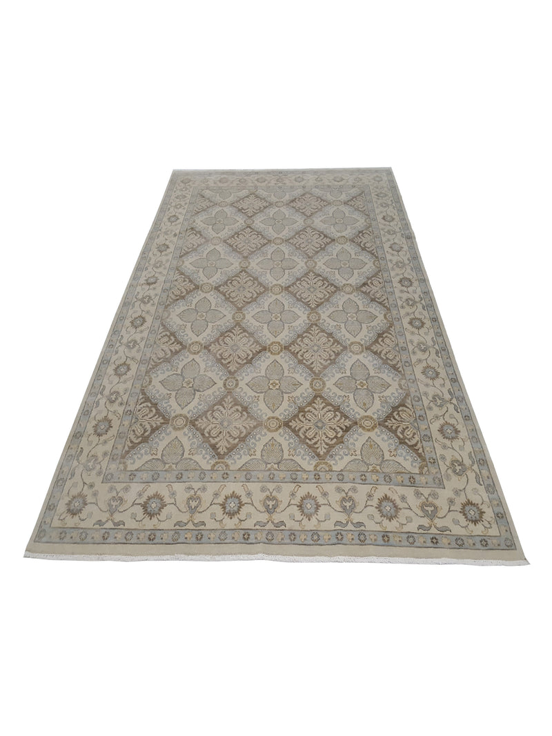 Pacific Khotan 39551 Beige Beige Transitional Hand Knotted Rug