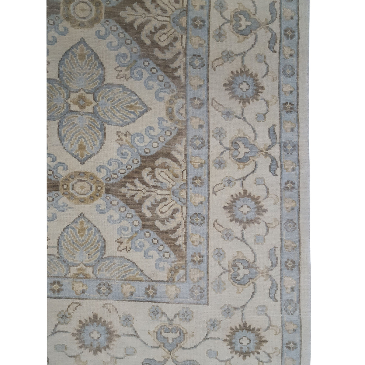 Pacific Khotan 39551 Beige Beige Transitional Hand Knotted Rug