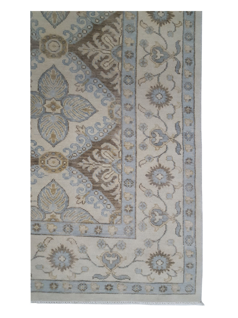 Pacific Khotan 39551 Beige Beige Transitional Hand Knotted Rug