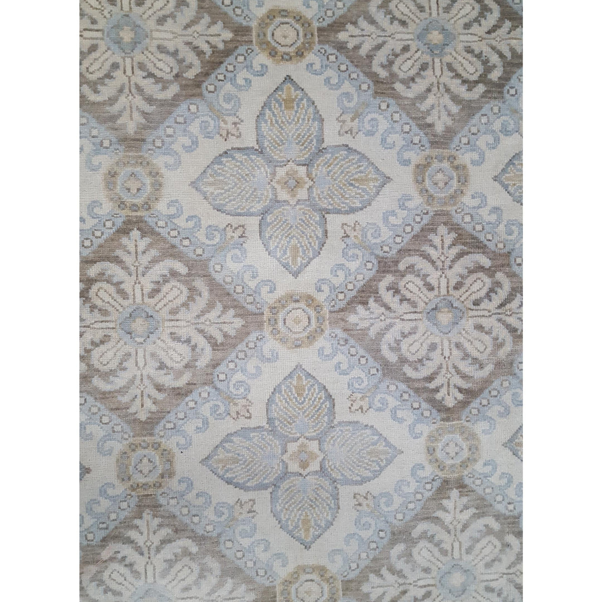 Pacific Khotan 39551 Beige Beige Transitional Hand Knotted Rug
