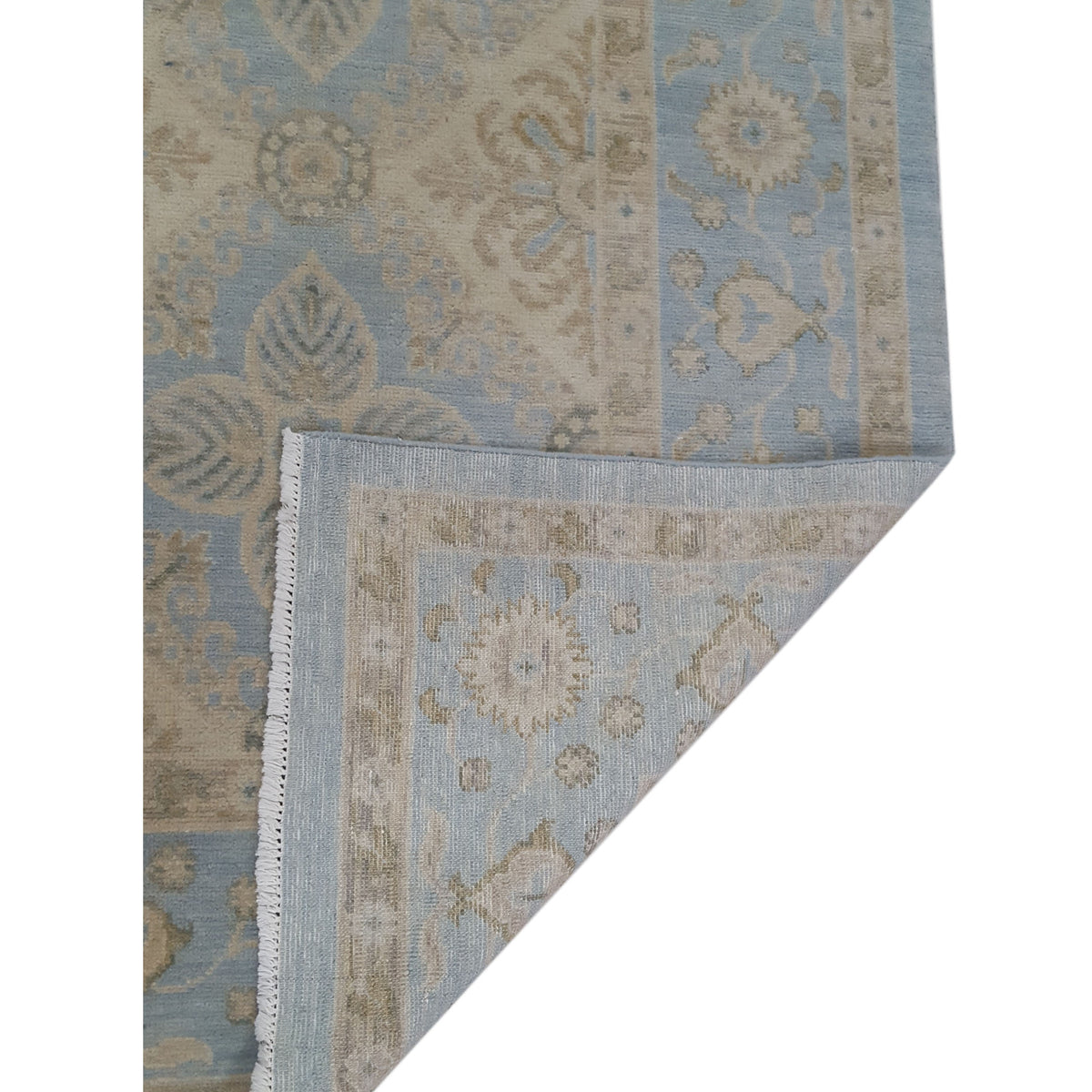 Pacific Khotan 39552 Aqua Aqua Transitional Hand Knotted Rug