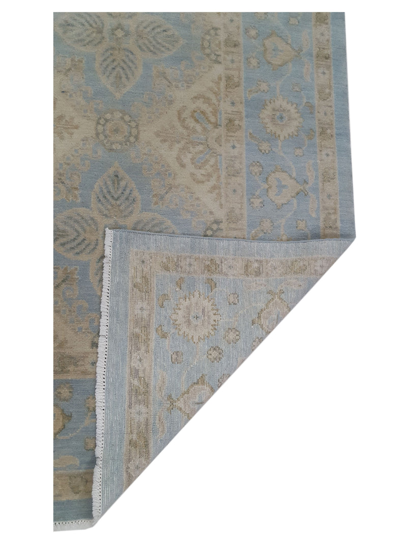 Pacific Khotan 39552 Aqua Aqua Transitional Hand Knotted Rug