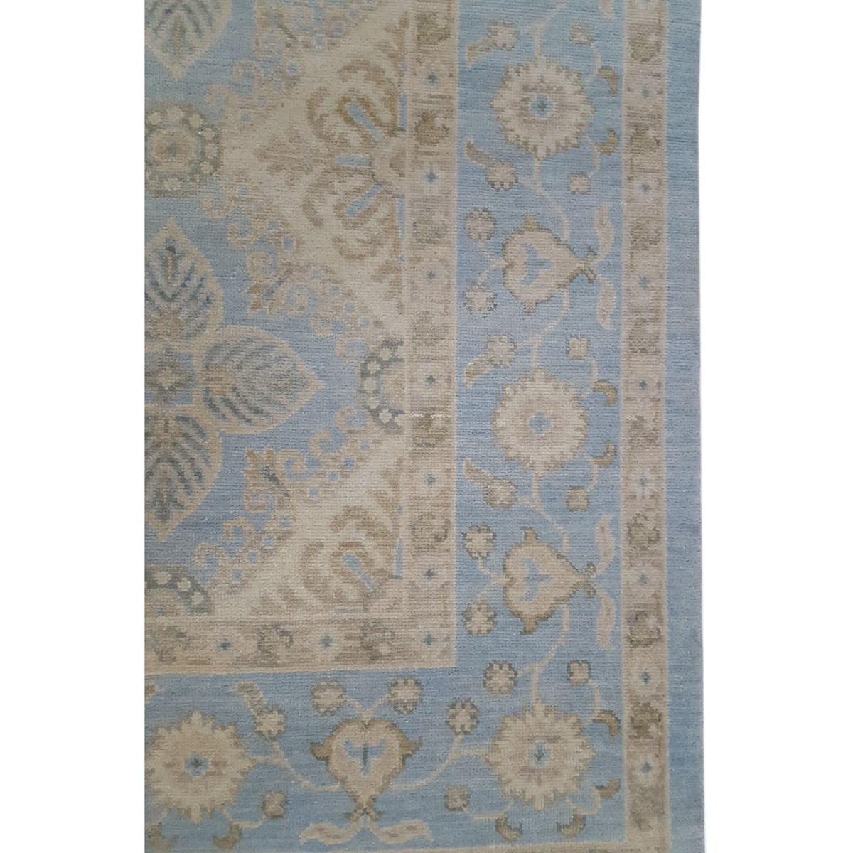 Pacific Khotan 39552 Aqua Aqua Transitional Hand Knotted Rug