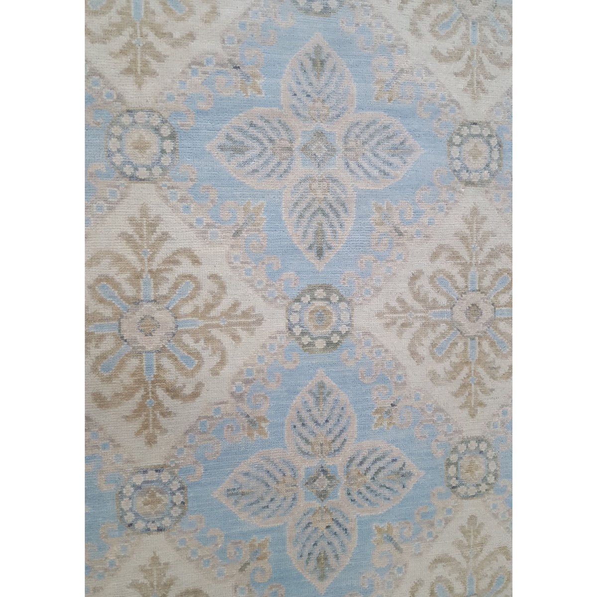 Pacific Khotan 39552 Aqua Aqua Transitional Hand Knotted Rug