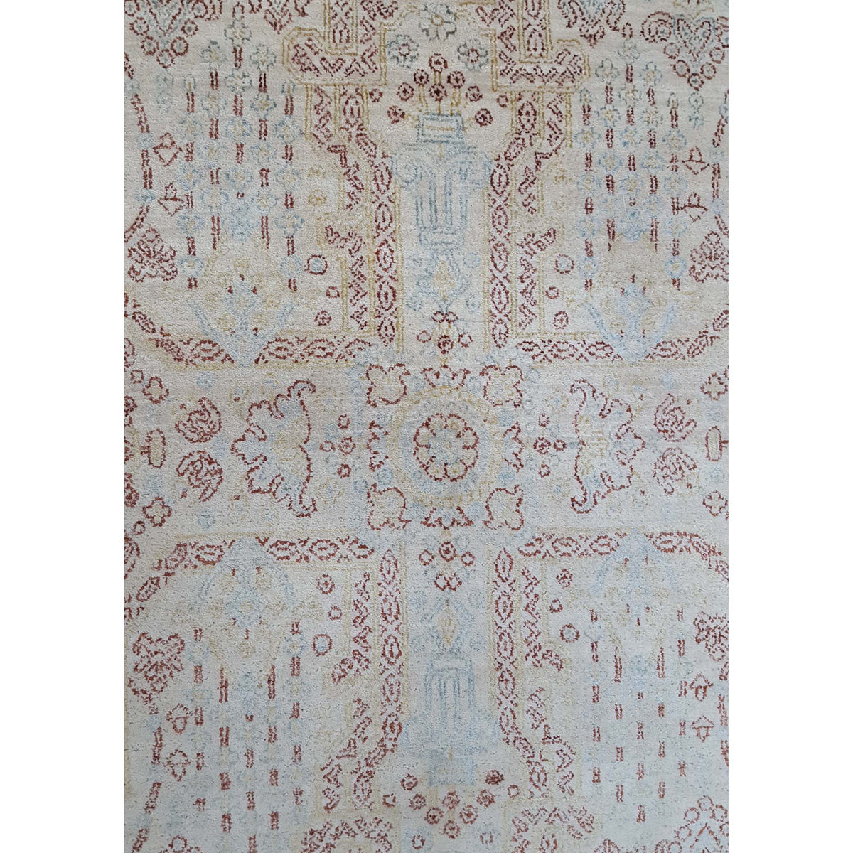 Pacific Jewel 39557 Beige Brown Transitional Hand Knotted Rug