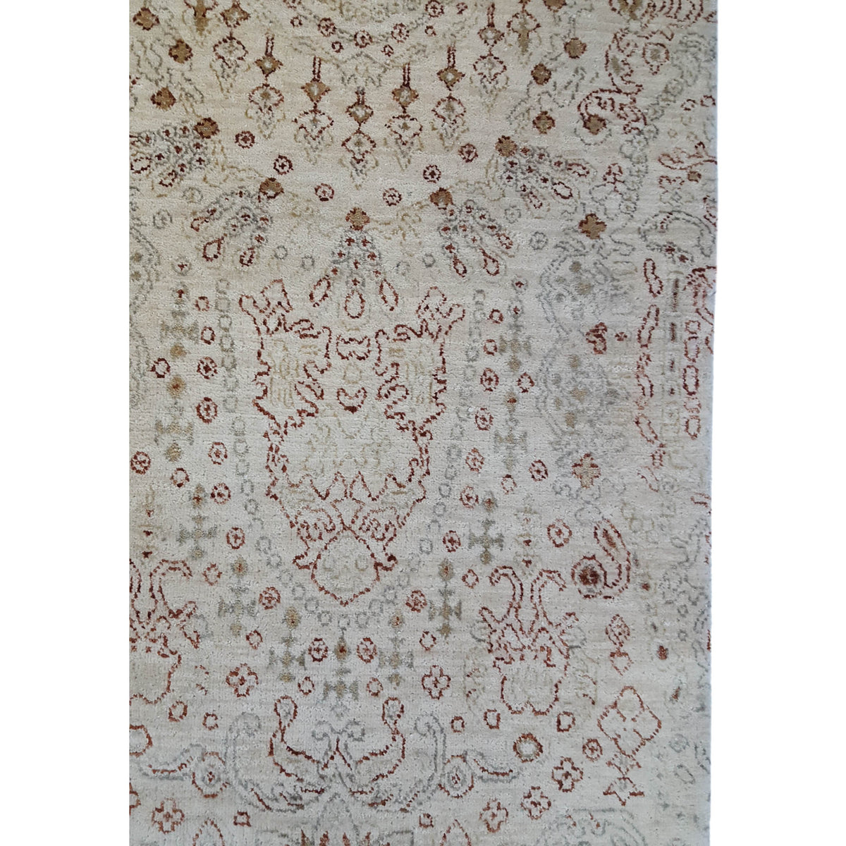 Pacific Jewel 39559 Beige Beige Transitional Hand Knotted Rug