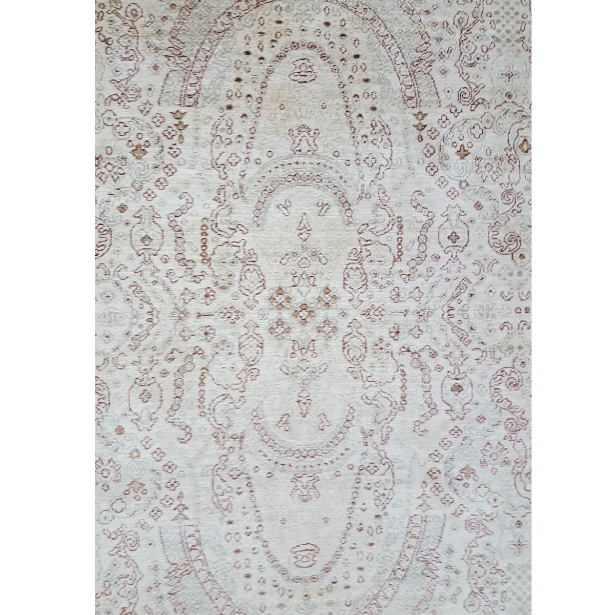 Pacific Jewel 39559 Beige Beige Transitional Hand Knotted Rug