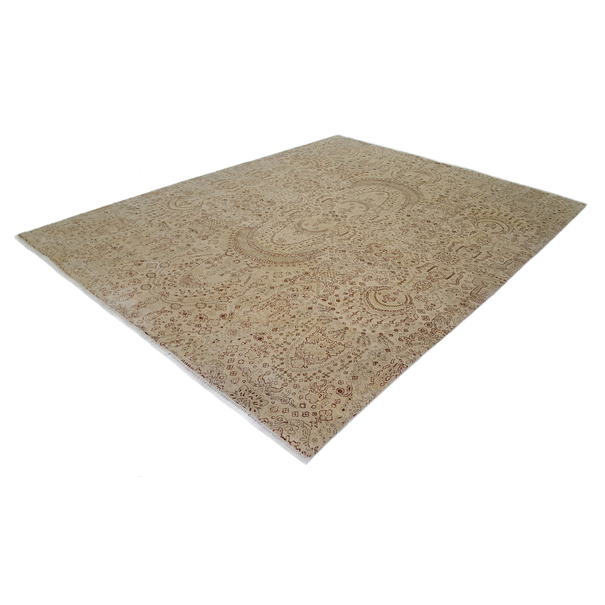 Pacific Jewel 39559 Beige Beige Transitional Hand Knotted Rug