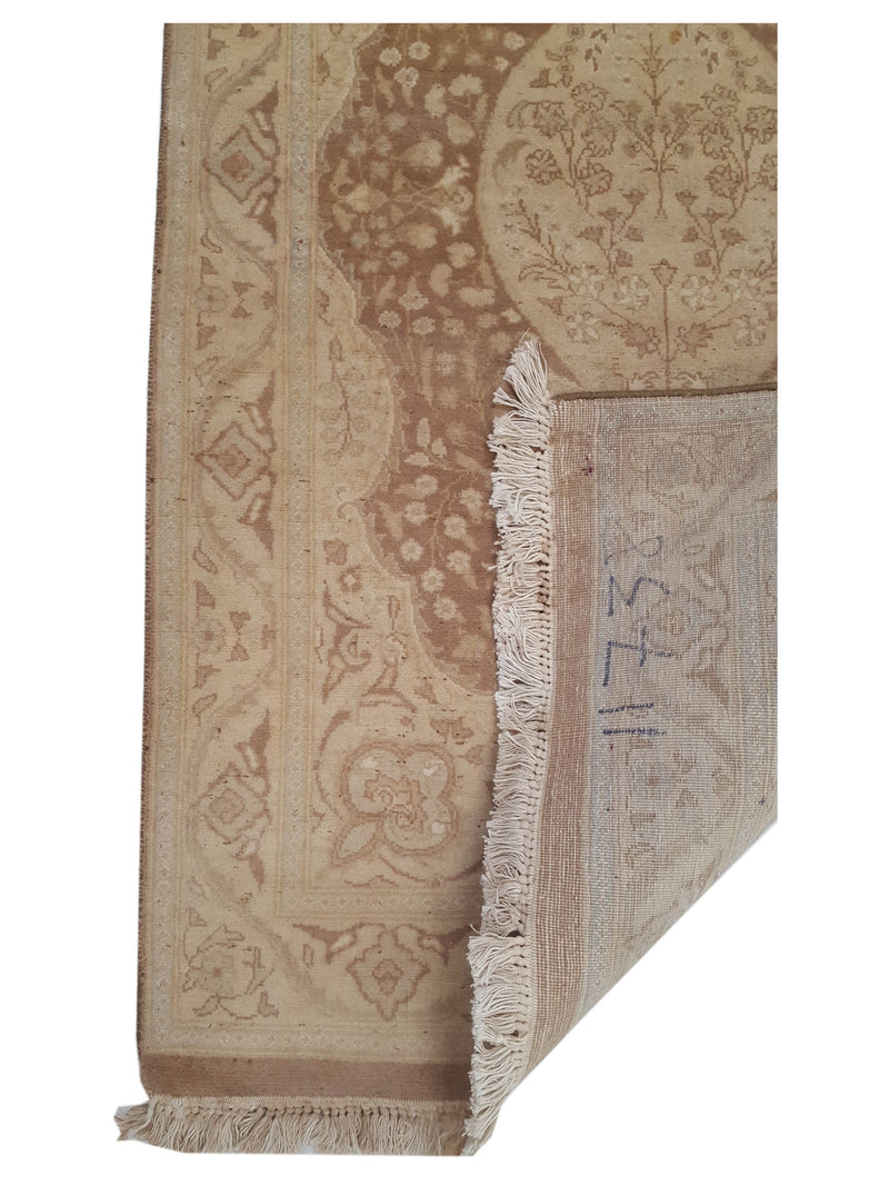 Pacific Classic 39593 Lt.Brown Gold Traditional Hand Knotted Rug