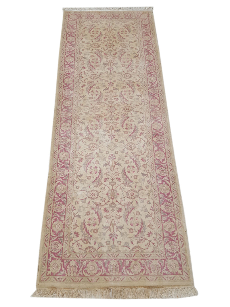 Pacific Classic 39597 Ivory Pink Traditional Hand Knotted Rug