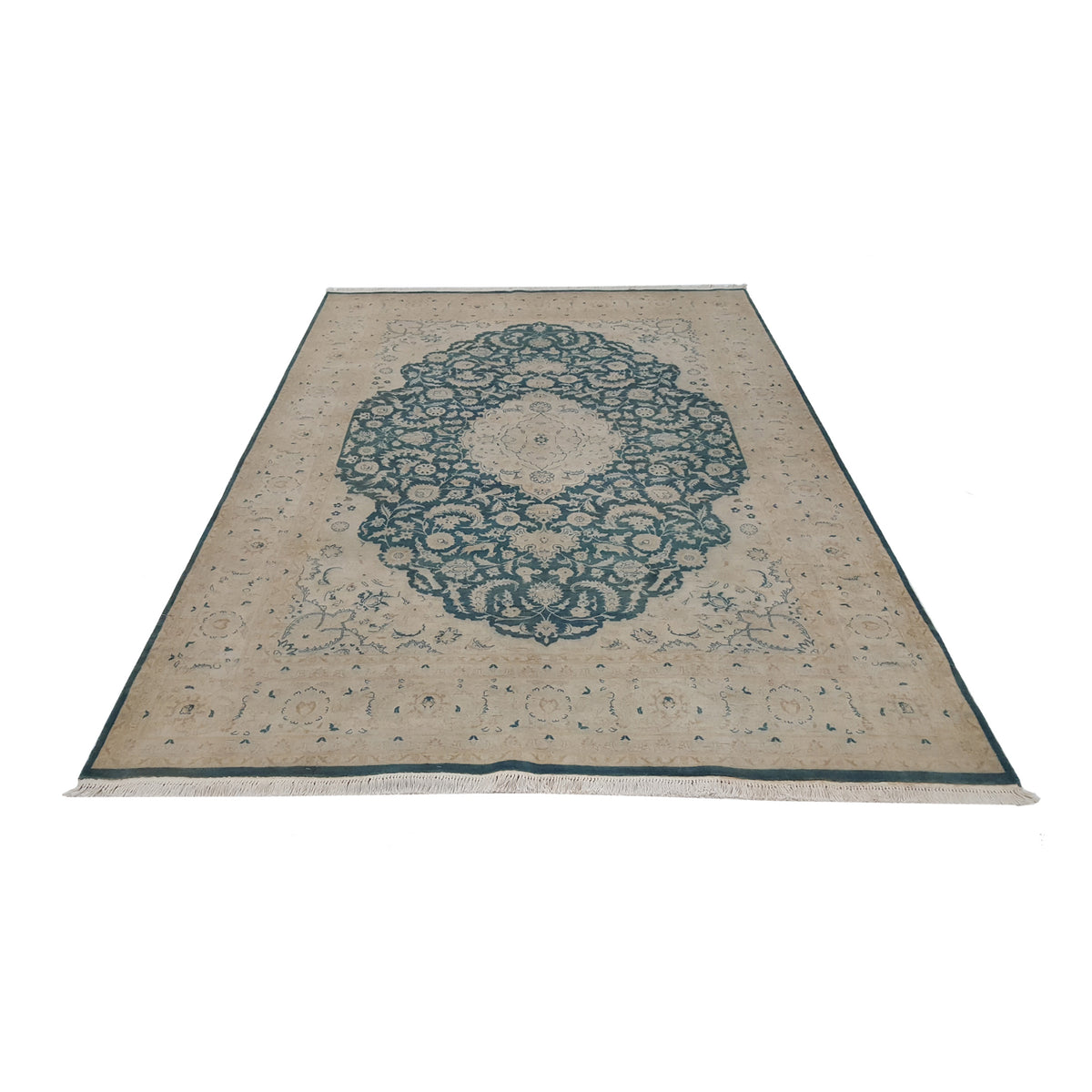 Pacific Classic 39600 Green Ivory Traditional Hand Knotted Rug