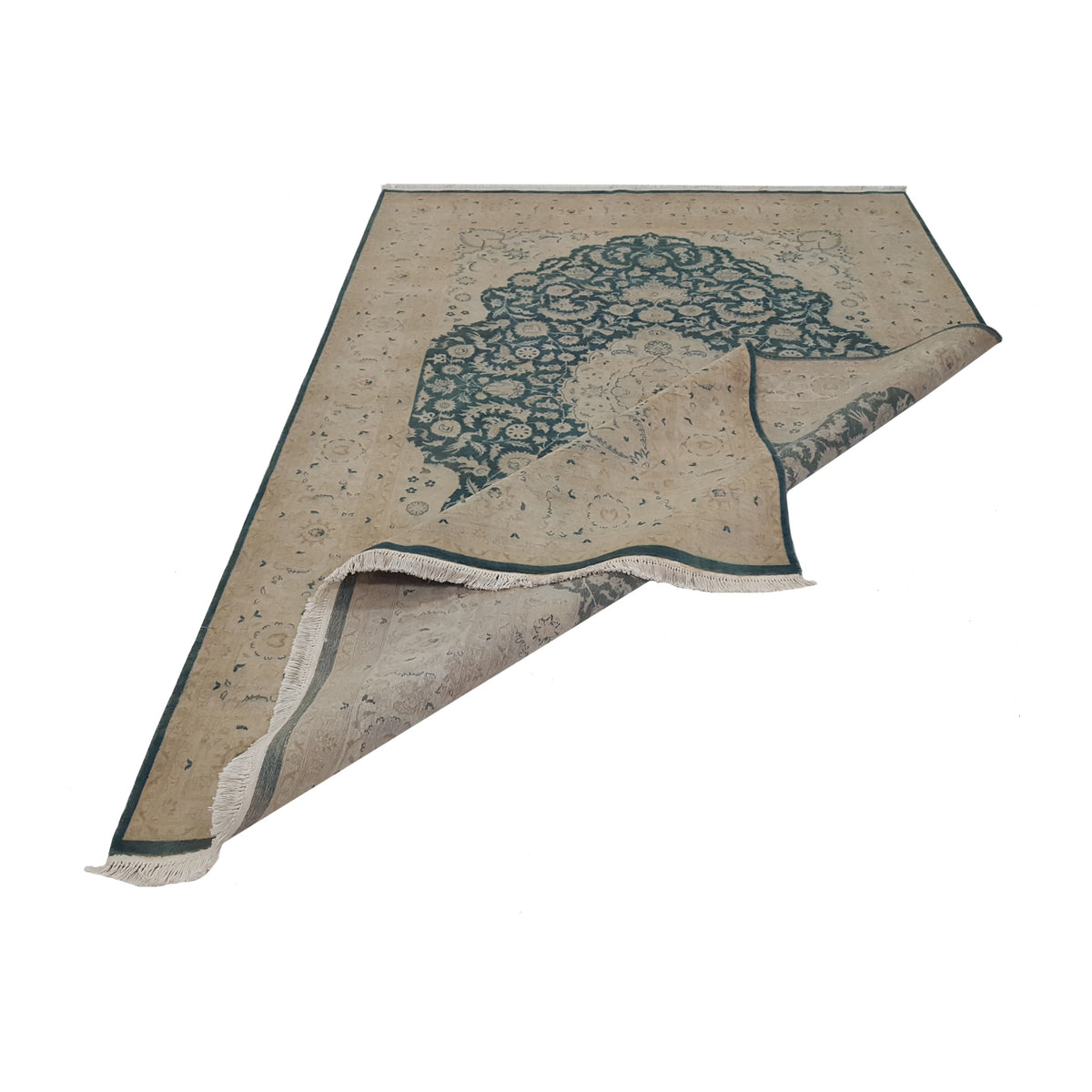 Pacific Classic 39600 Green Ivory Traditional Hand Knotted Rug