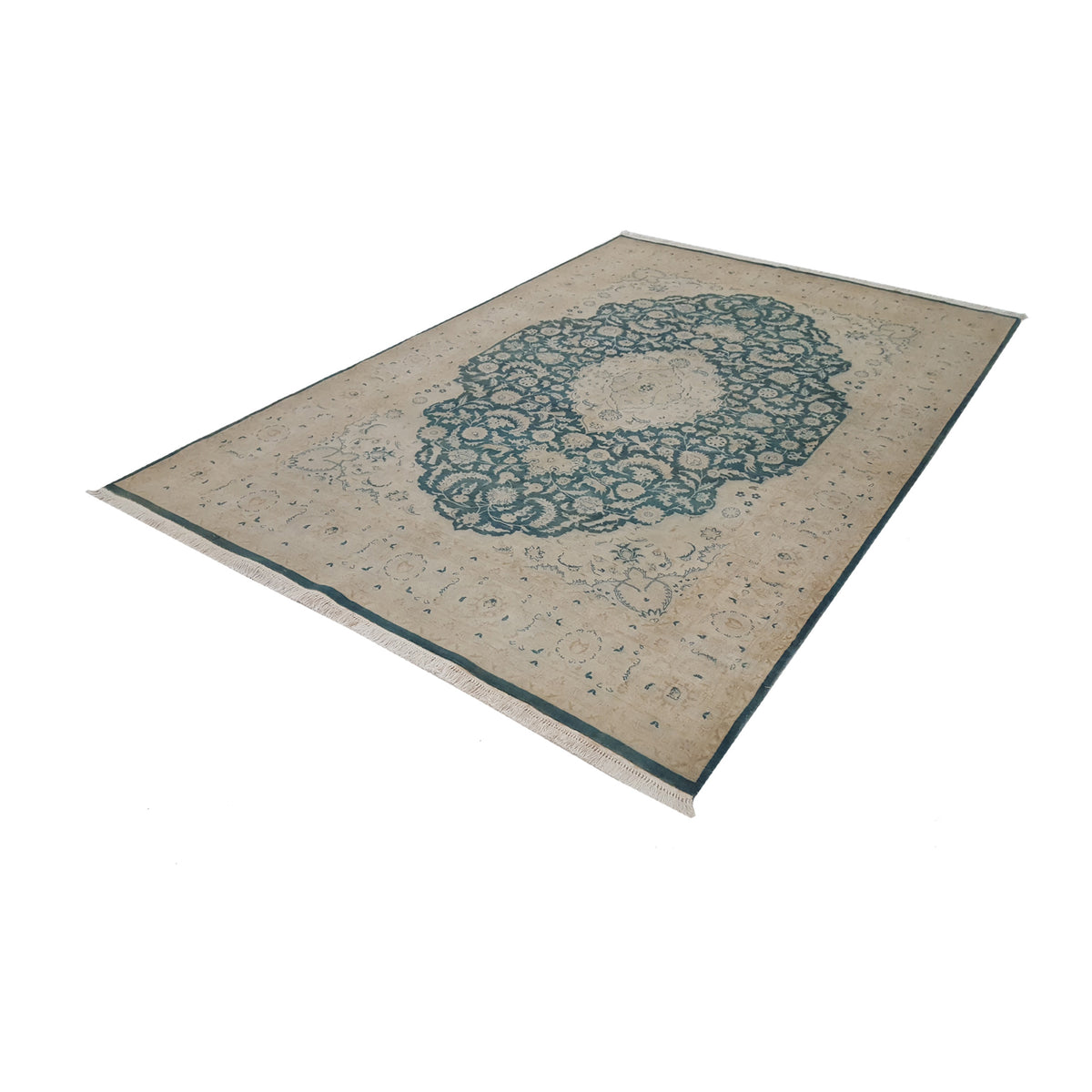 Pacific Classic 39600 Green Ivory Traditional Hand Knotted Rug