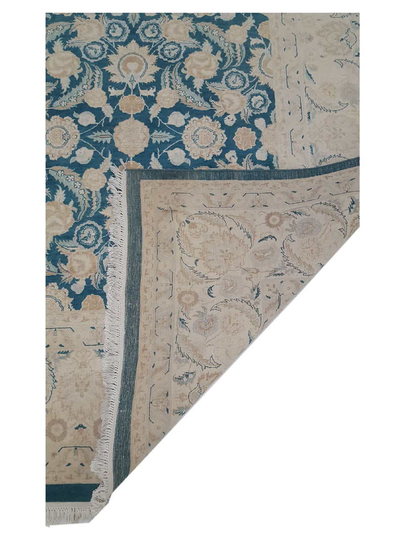 Pacific Classic 39604 Teal Ivory Traditional Hand Knotted Rug