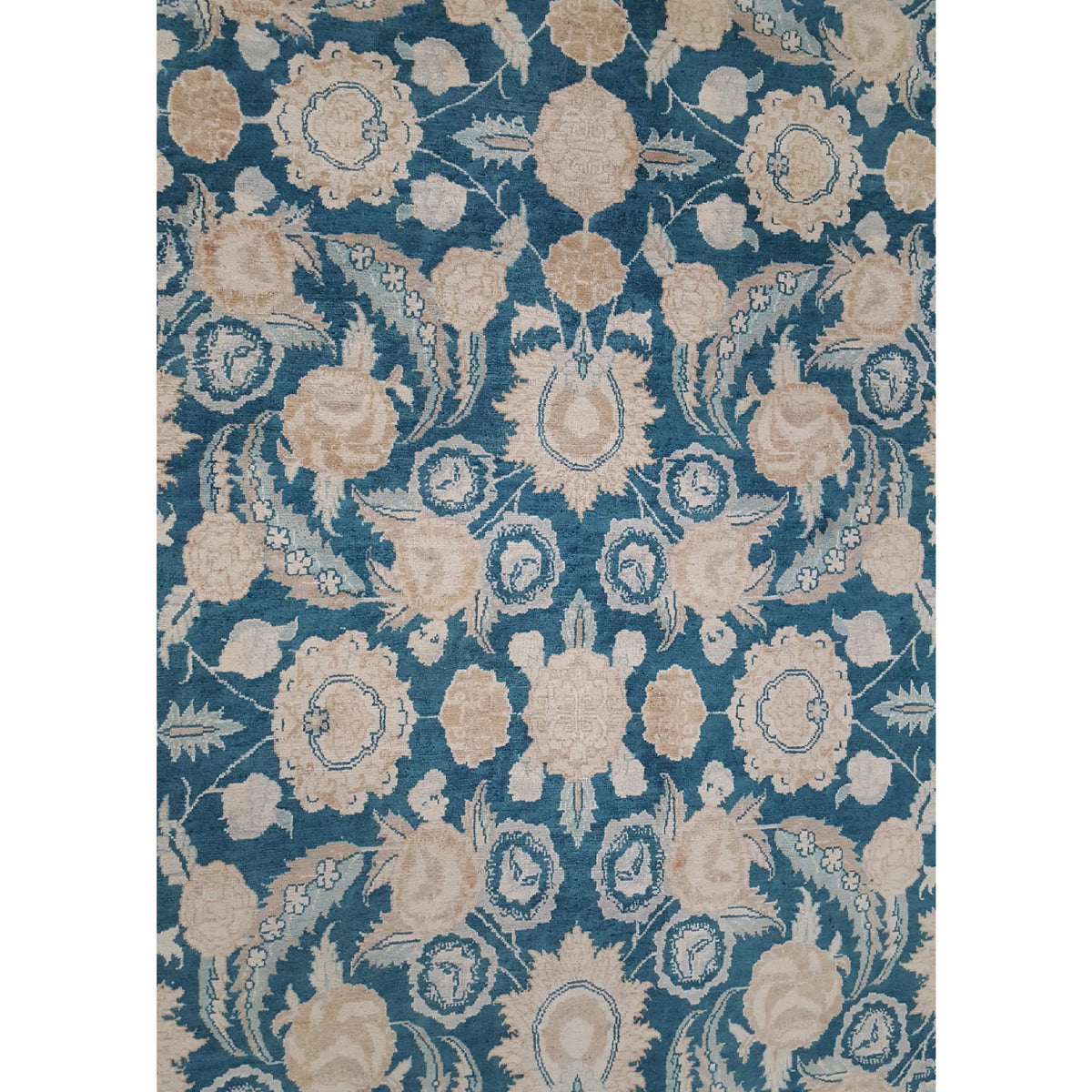 Pacific Classic 39604 Teal Ivory Traditional Hand Knotted Rug