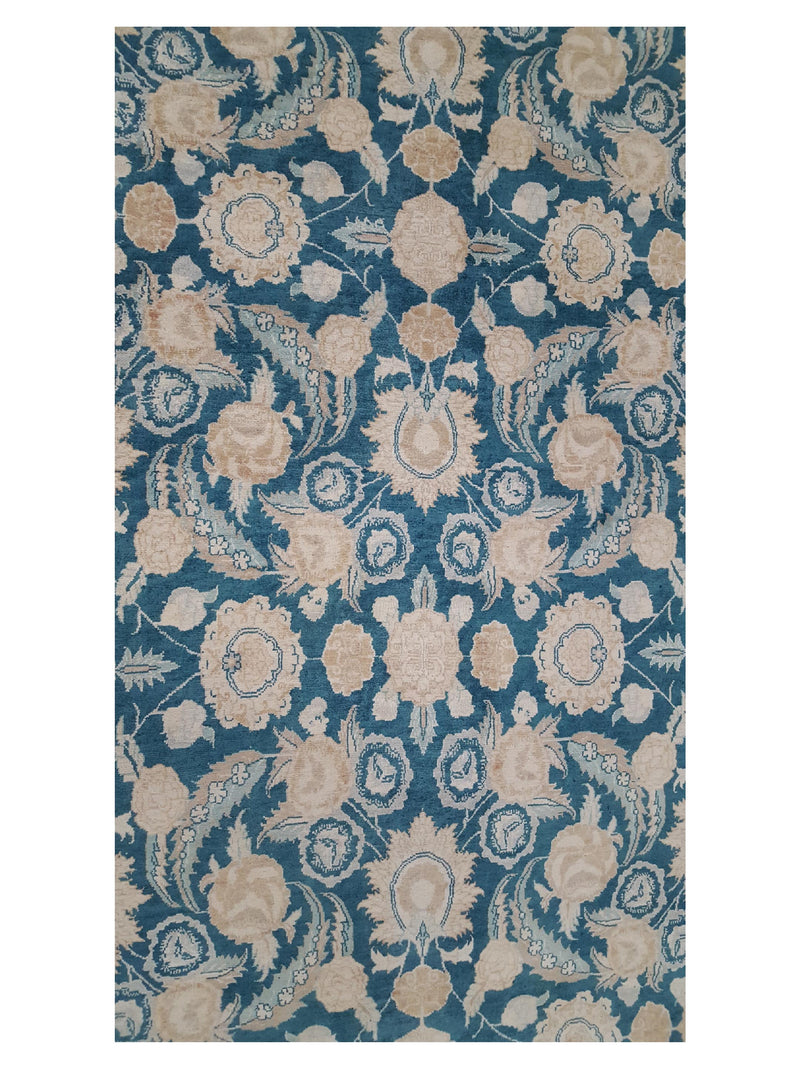 Pacific Classic 39604 Teal Ivory Traditional Hand Knotted Rug