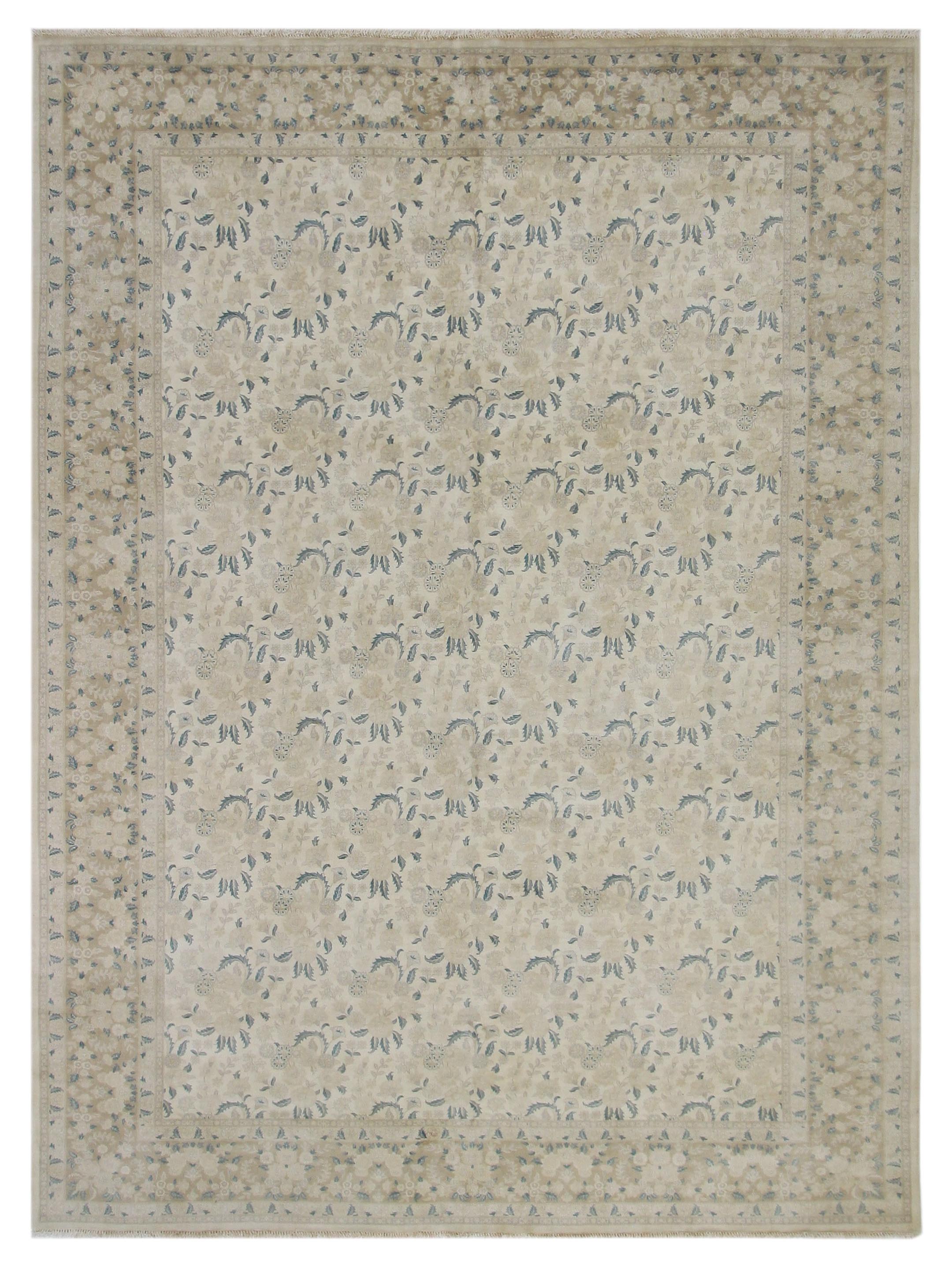 Pacific Classic 39611 Ivory Khaki Traditional Hand Knotted Rug ...