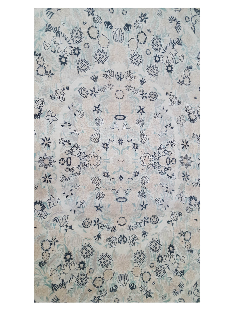 Pacific Classic 39612 Ivory Blue Traditional Hand Knotted Rug