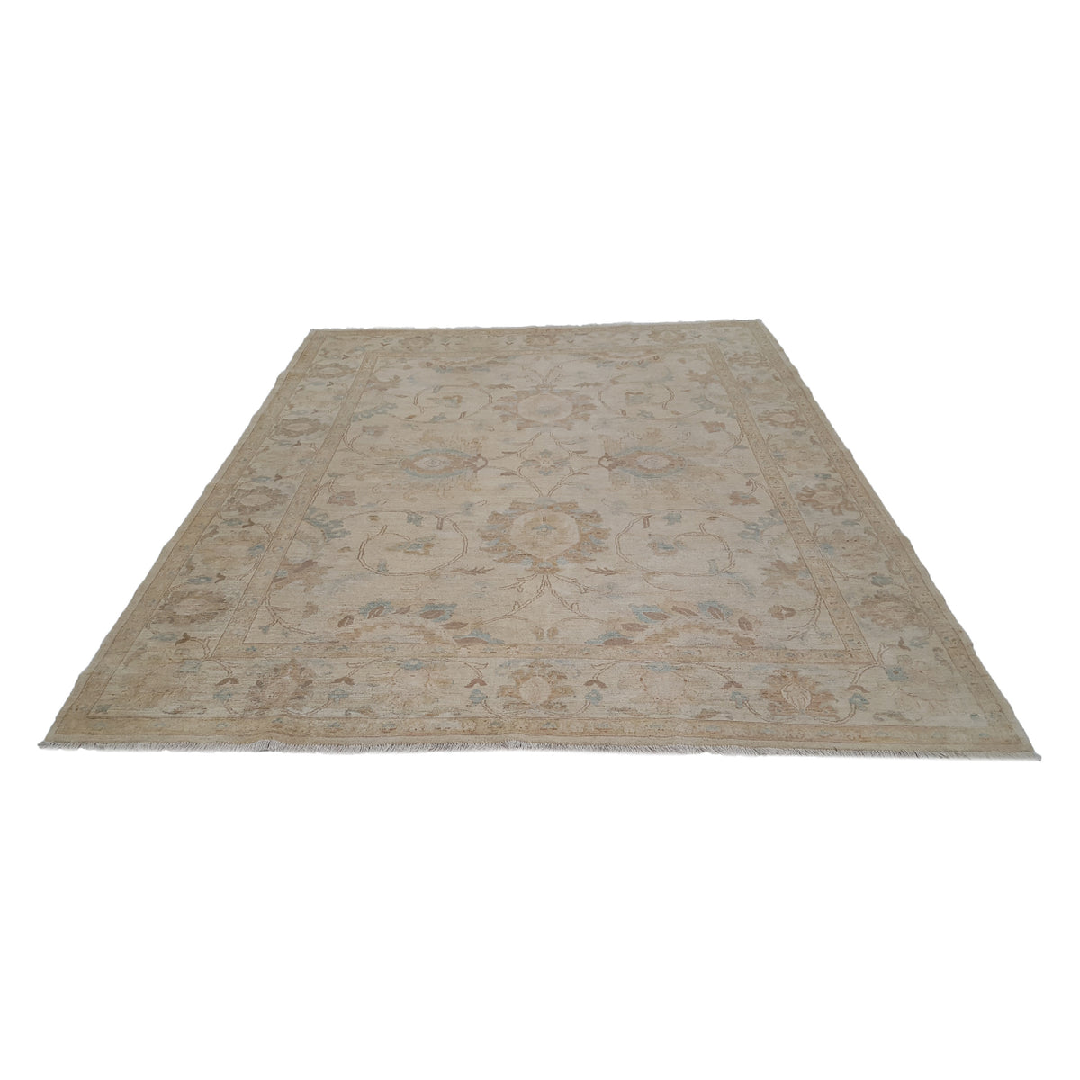 Pacific Ziegler 39632 Ivory Ivory Transitional Hand Knotted Rug
