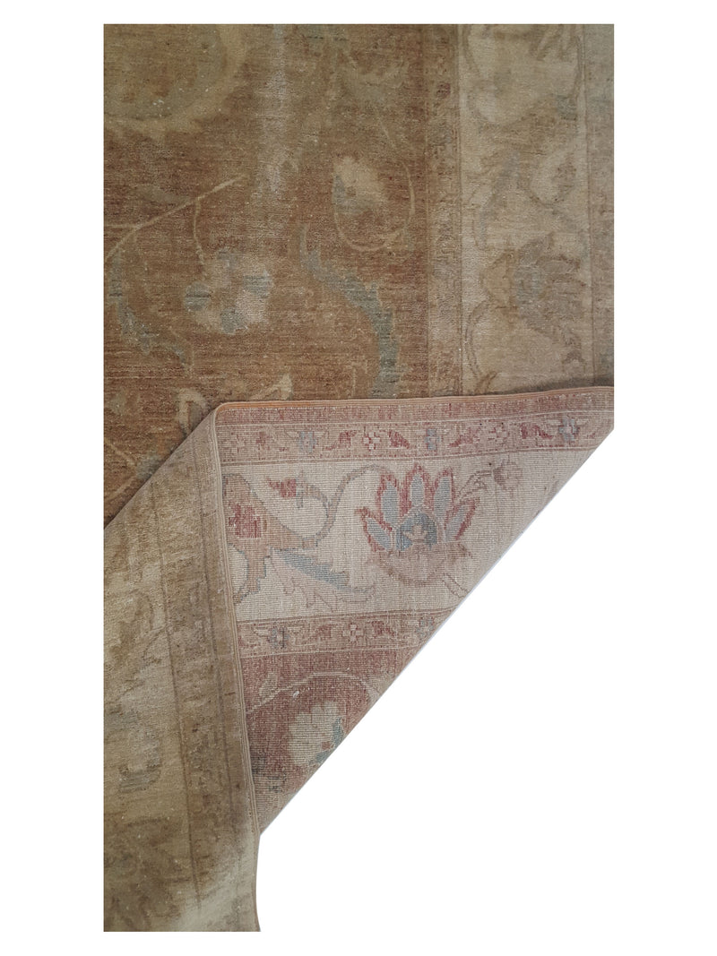 Pacific Ziegler 39637 Brown Beige Transitional Hand Knotted Rug
