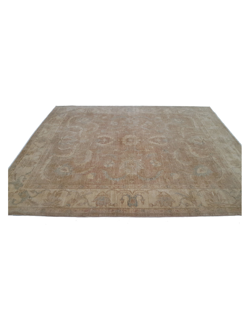 Pacific Ziegler 39637 Brown Beige Transitional Hand Knotted Rug