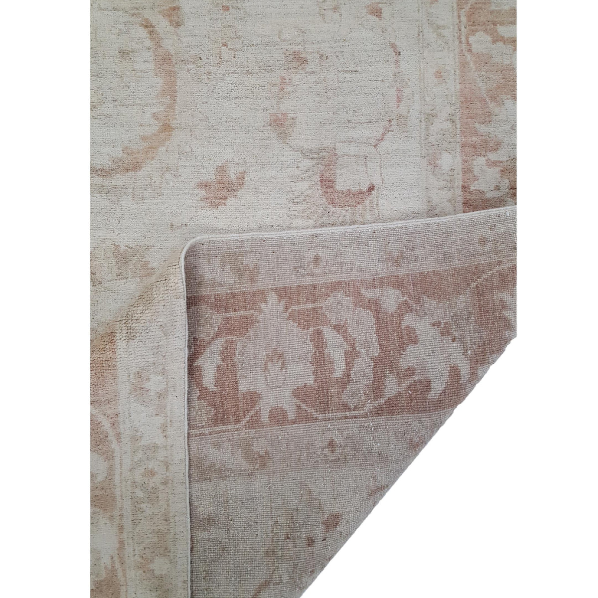 Pacific Ziegler 39646 Ivory Lt.Brown Transitional Hand Knotted Rug