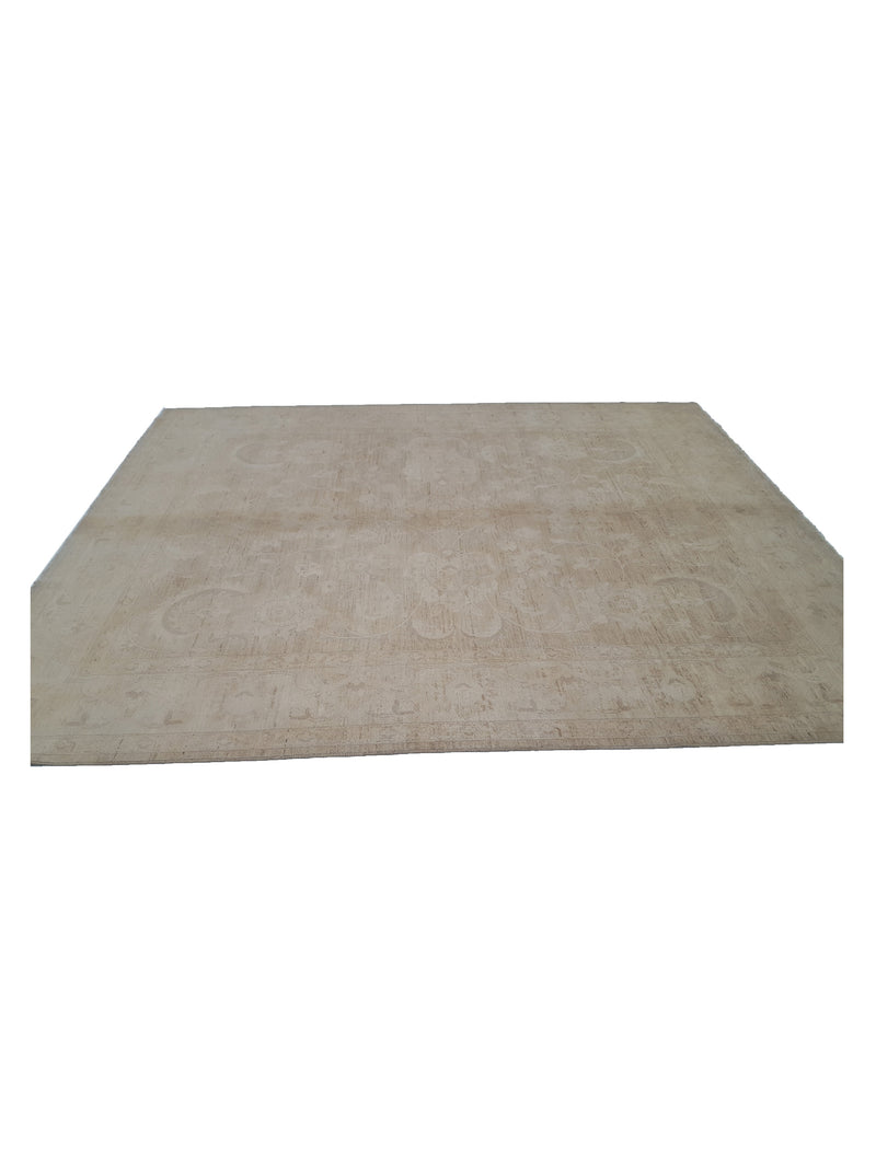 Pacific Ziegler 39647 Tan Beige Transitional Hand Knotted Rug