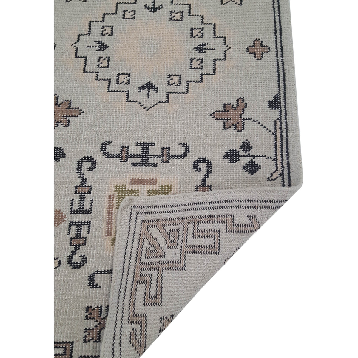 Pacific Vintage Khotan 39691 Beige Grey Vintage Hand Knotted Rug
