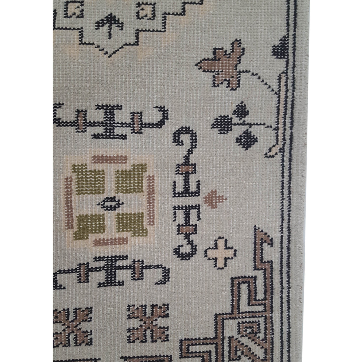 Pacific Vintage Khotan 39691 Beige Grey Vintage Hand Knotted Rug